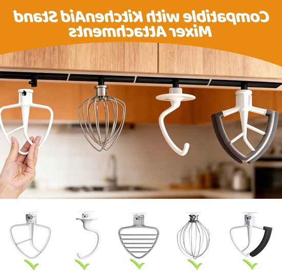 4-delige houder voor voedselverwerkingsaccessoires, ideaal voor keukenorganisatie en opbergruimte, geschikt voor diverse keukenaccessoires en attachments — afbeelding 5