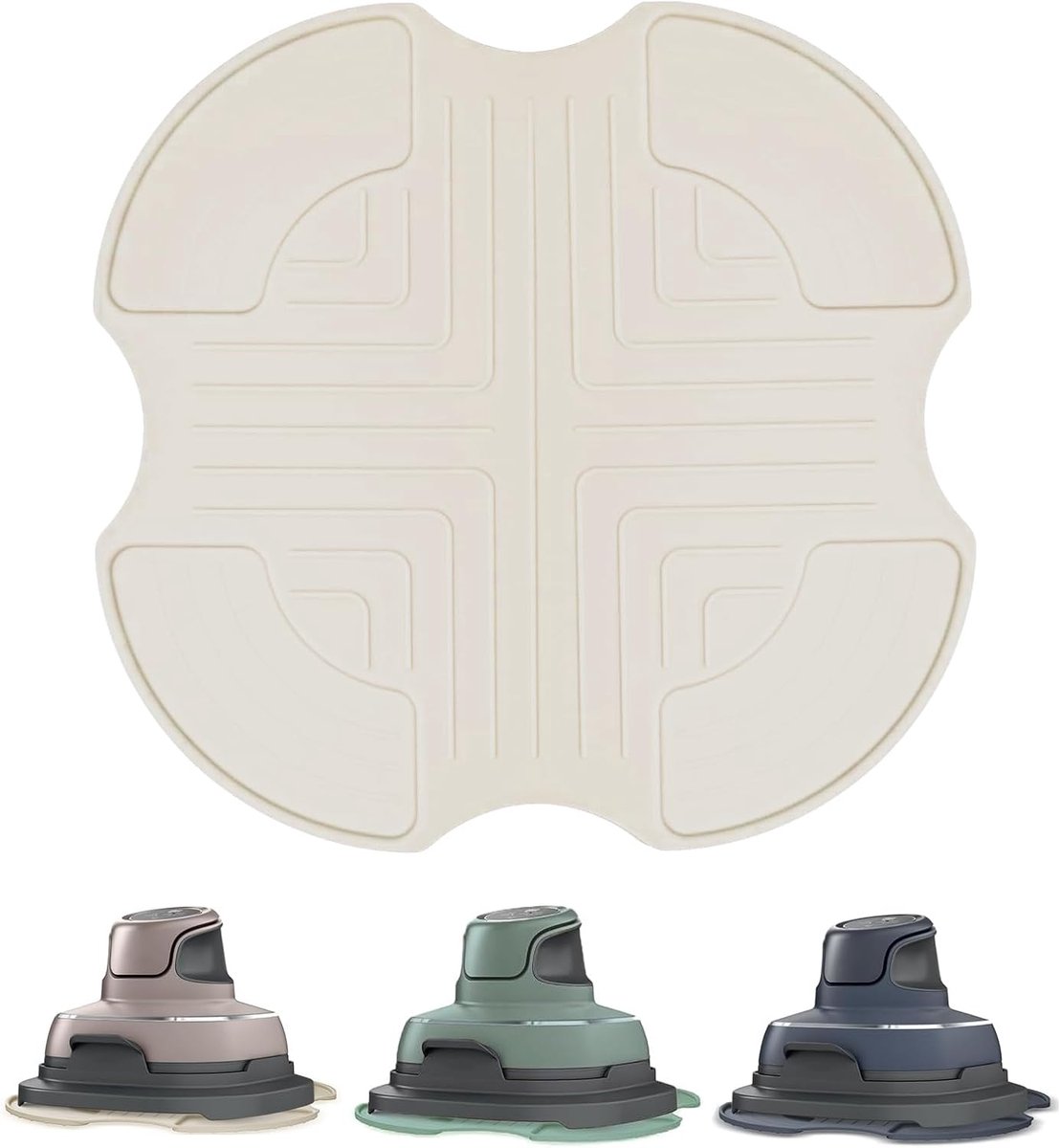 Heteluchtfriteuse onderlegger, siliconen, geschikt voor Ninja CRISPi FN101EUGY, FN101EUST en FN101EUSG, hittebeschermingsmat, werkbladbescherming, antislip en waterdicht, siliconen mat geschikt voor Ninja Crispi