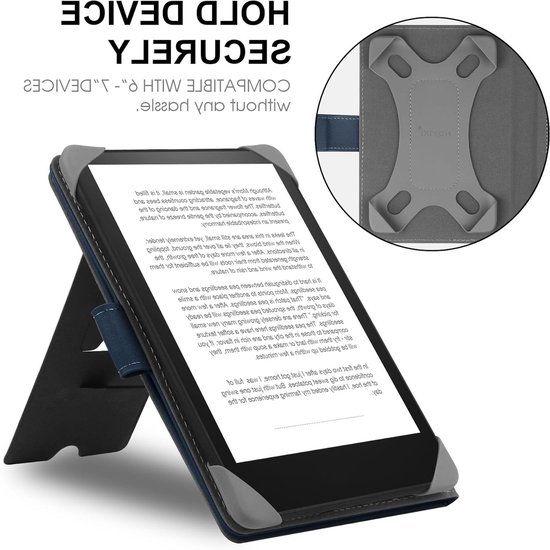 Universele Beschermhoes voor 6.8 Inch en 7 Inch E-Readers - Geschikt voor Kindle, Kobo, PocketBook en Sony - E-Book Reader Cover met Schokbestendige Bescherming en Stijlvol Ontwerp — afbeelding 3