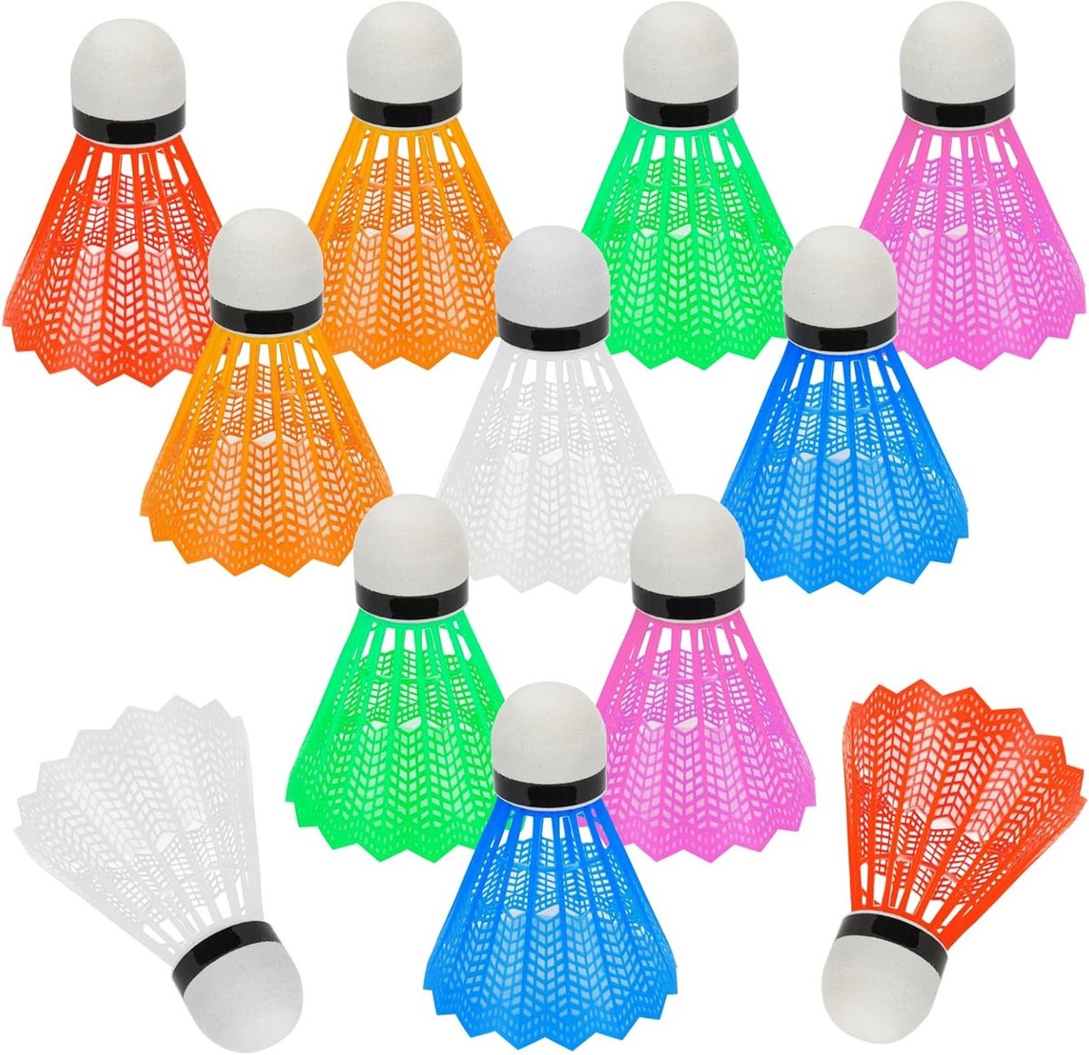 12 Stuks Badminton Shuttlecocks - Badminton Birdies voor Indoor en Outdoor Sport, Training en Fitness Spelletjes