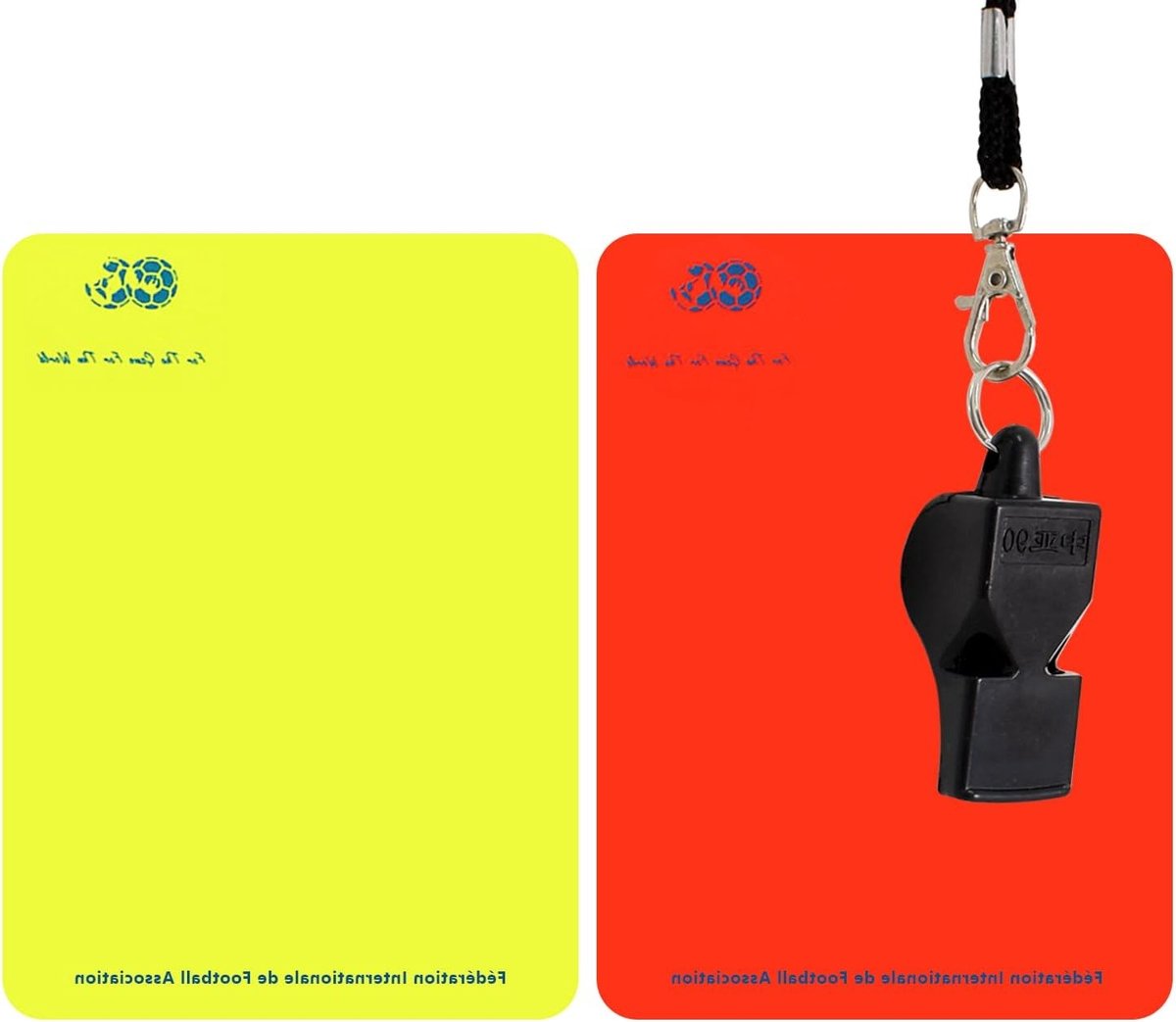 Complete Set van Voetbal Scheidsrechterskaarten met Rode en Gele Kaarten en Fluitje voor Sportevenementen