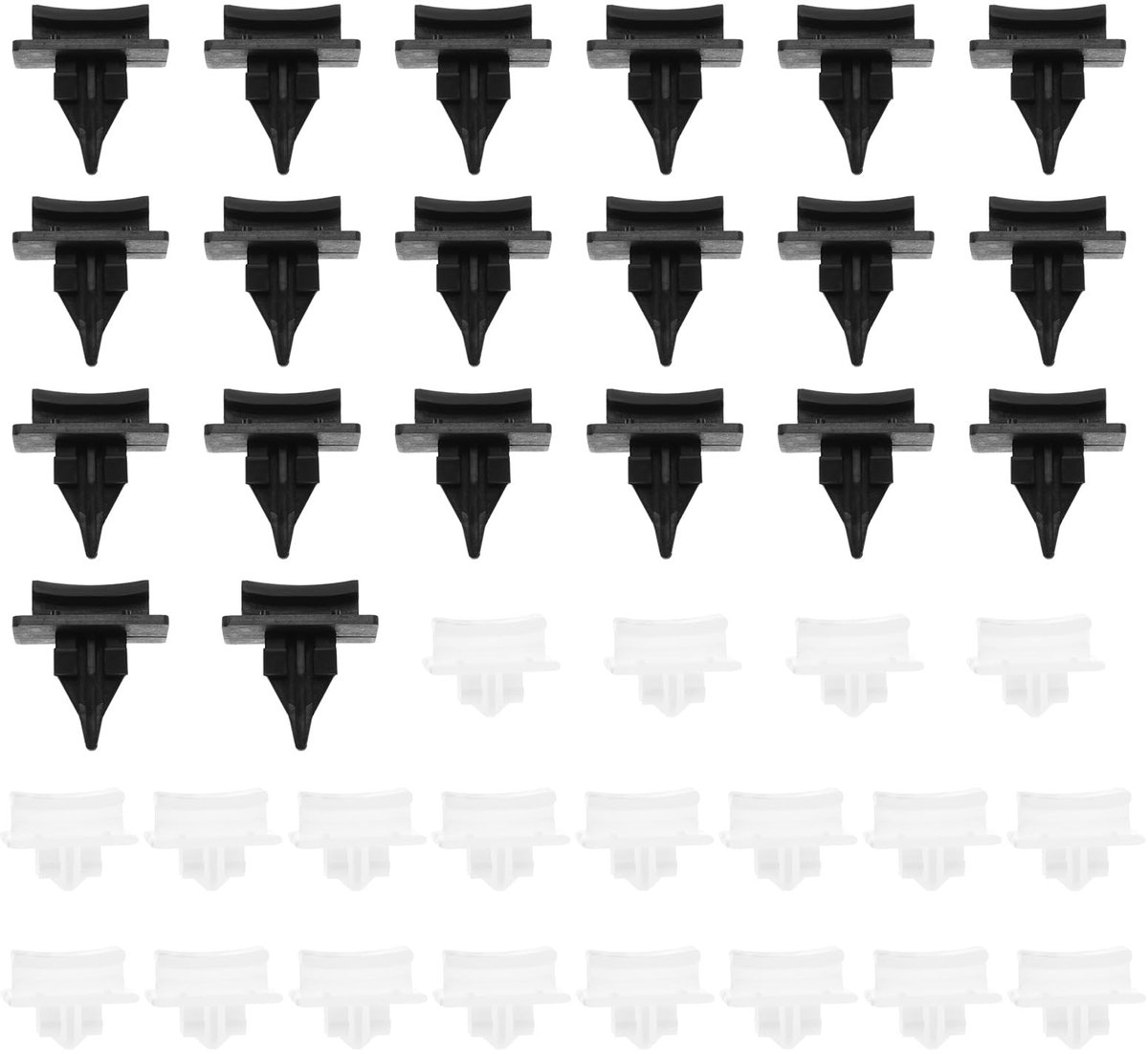 Dailygoody - Voorruit zijtrim clips - Kunststof - Zwart en wit - Duurzaam en corrosiebestendig - Geschikt voor Ford Transit V184 - 4069906 4069907