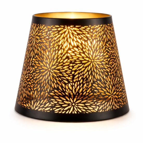 Foto: Dailygoody kleine lampenkap metalen lampenkap e26 e27 bosboomstijl goudkleurig decoratieve lampenkap geschikt voor tafel en plafondlamp