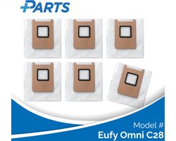 Eufy Omni C28 Stofzakken (6 Stuks, Plus.Parts® alternatief voor T29YQA20)