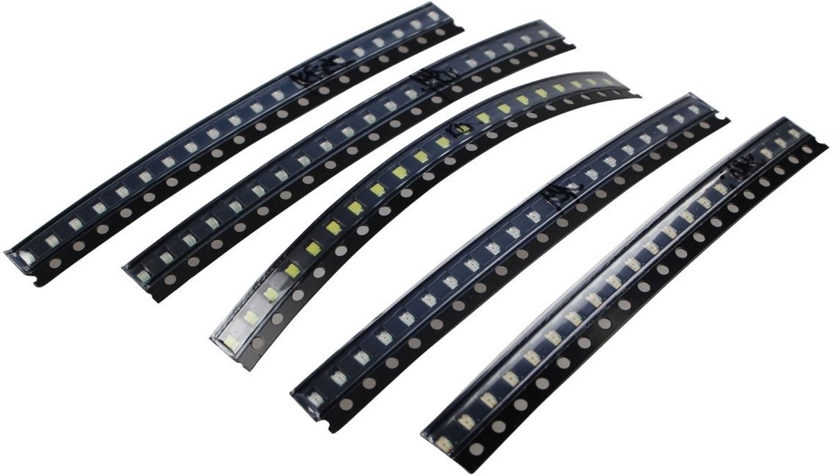 Dailygoody - Lichtgevende Diode Set 0805 LED - Geschikt voor Arduino en Raspberry Pi - 100 Stuks - Rood Geel Groen Wit Blauw - Perfect voor DIY Projec