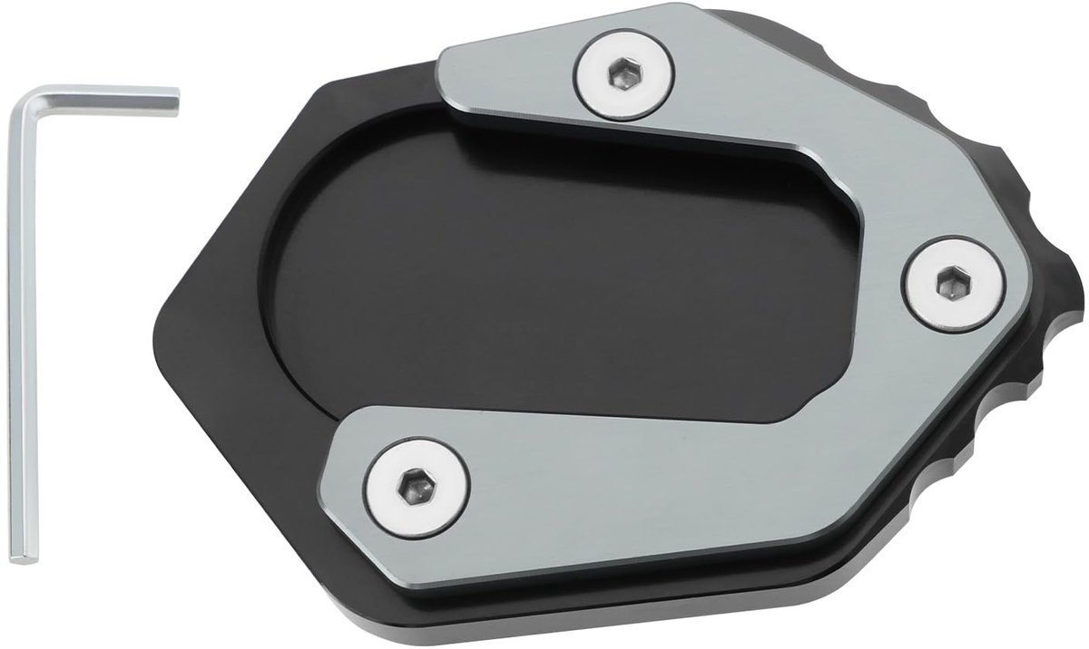 ONF3 - Kickstand Pad - Motorfiets Accessoire - Titanium Uitbreiding - Geschikt voor BMW F750GS F850GS 2018-2022 - Ondergrond Bescherming - Verbe...