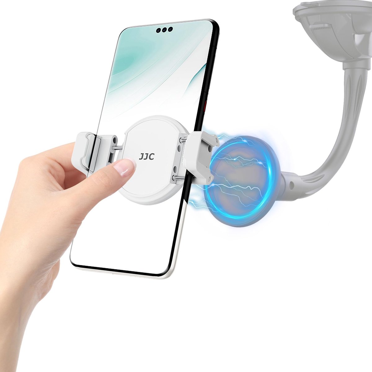 SPHProducts - Magnetische telefoonklem - Universele statiefbevestiging - Verstelbare klem 55-95 mm - Geschikt voor smartphones - Handige bevestiging - ...