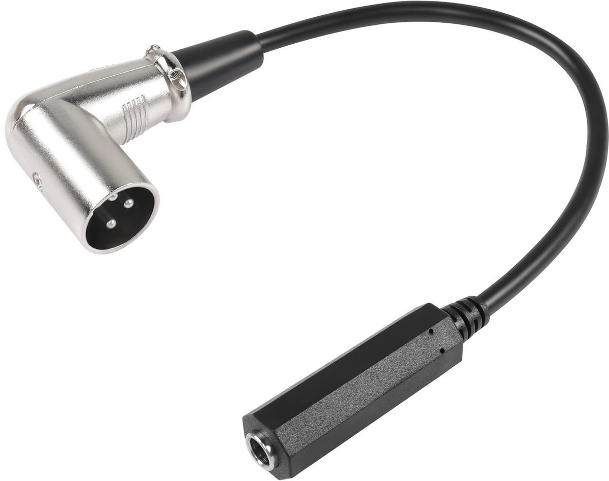 Dailygoody - 90° XLR naar 6.35mm Kabel - Professionele Audiokabel 30cm