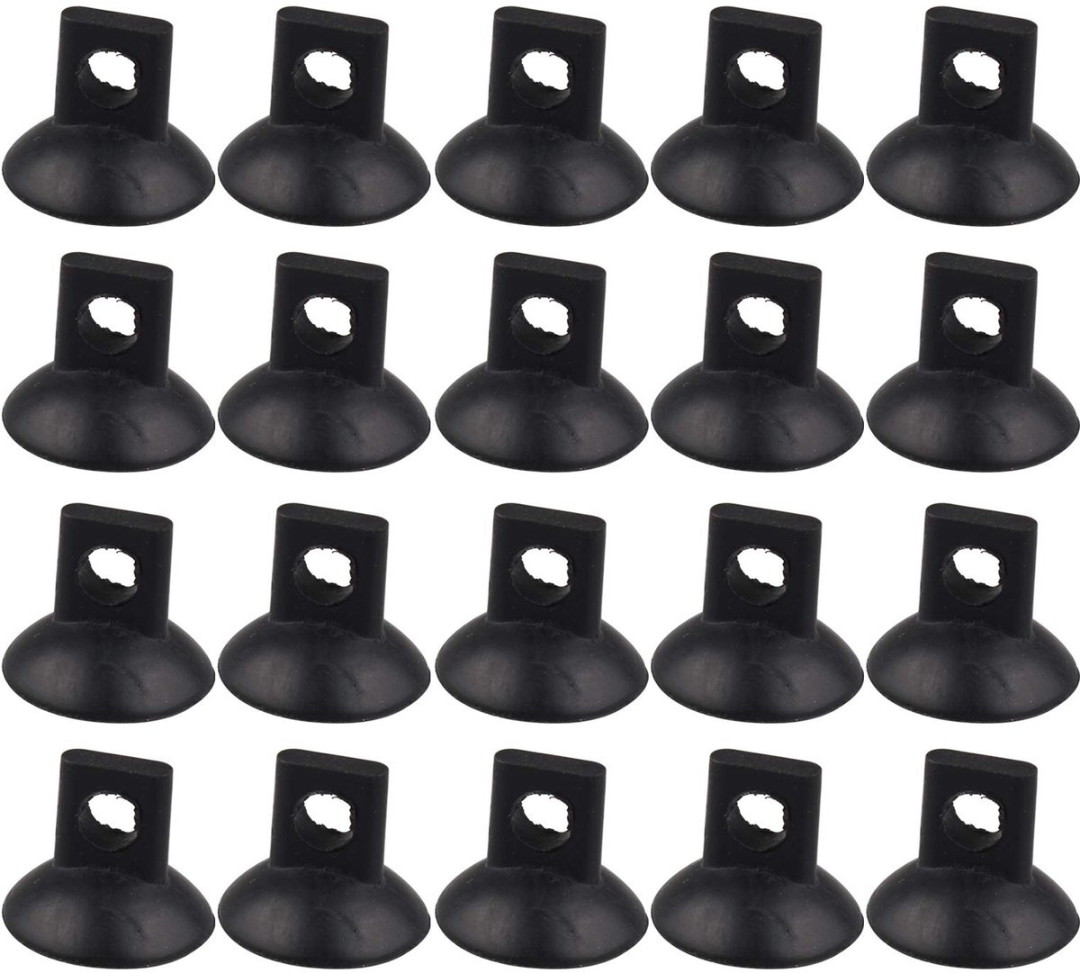Dailygoody - Aquarium Thermometer Clips - 20 Stuks - Zuignap Clips - Voor Diverse Aquarium Apparatuur - Zwart - Onderwater Thermometer - Geschikt voor...