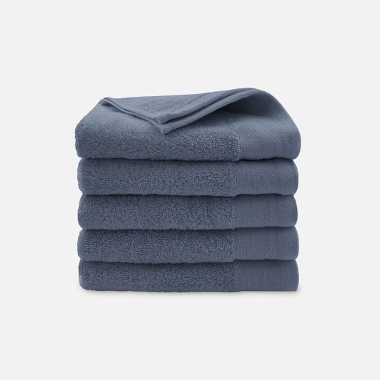 Walra Handdoek - Soft Cotton - Set van 5 - Hotel Kwaliteit - 100% katoen - 550 g/m² - 60x110 cm - Indigo