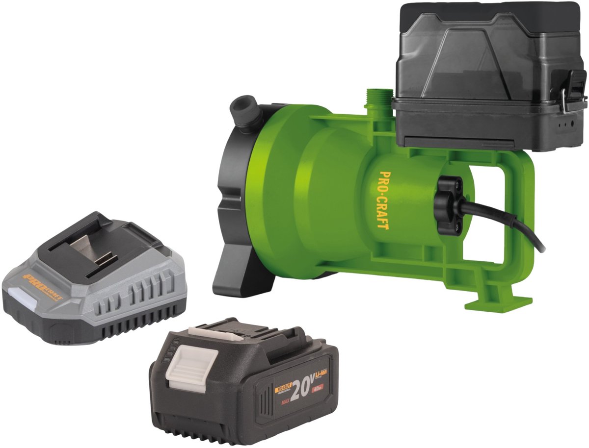 Procraft CPN21bb accu dompelpomp 20 V 3200 l/u + 1x accu 4,0 Ah + oplader