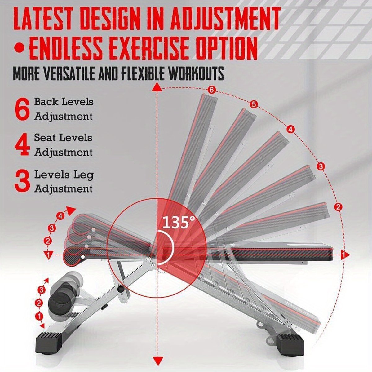 Dumbbell gewicht bench training afnemen fitness volledige lichaamssterkte workout gym – foto 6