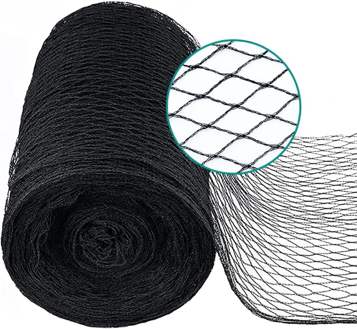 HEZIVO® Vijvernet - Vijver Afdeknet - Vogelnet Fijnmazig (10x10mm) - Weerbestendig - 2 x 5 m - Zwart