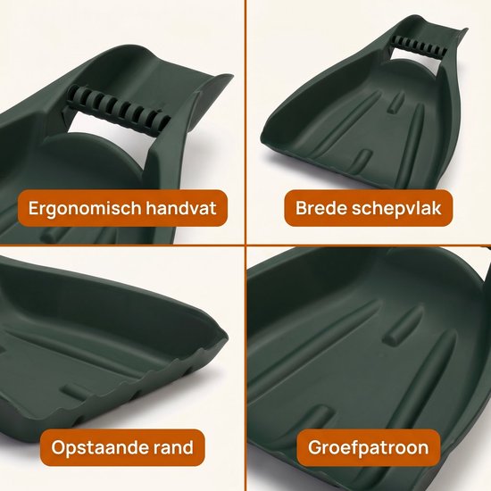 Cheqo® Bladgrijper Set van 2 - Bladschep - Schephanden - Bladeren Oprapen - Tuinafval - Scoops - Bladverzamelaar - Handharken - Bladhark - Tuinklauwen - Blad Opraap Hulpmiddel - Gazongras - Tuingereedschap - Groen van Cheqo — afbeelding 4