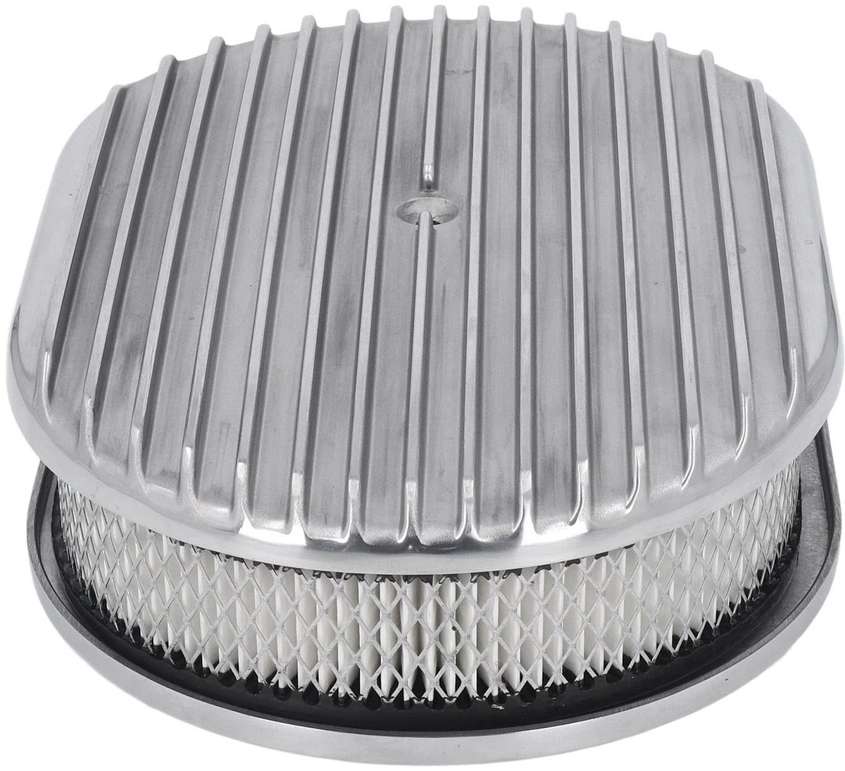 Allecto - Luchtfilters voor auto-luchtmotoren - Wasbare luchtfilter - Aluminiumlegering - Ovalen stijl - Vervanging voor Hot Rod - Geschikt voor di...