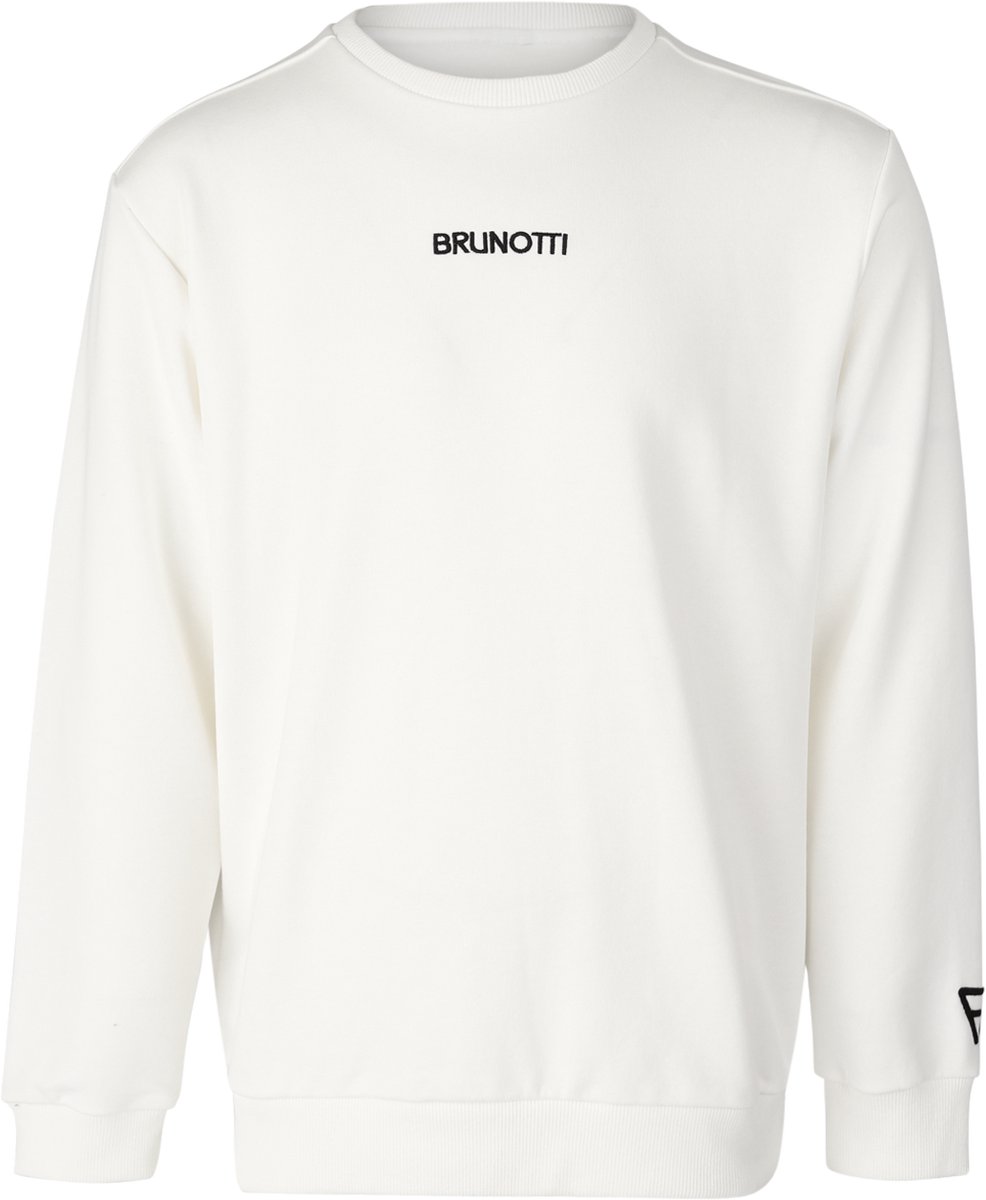 Brunotti Esseries Sweater Snow Heren 100% Katoen Crewneck L Wit