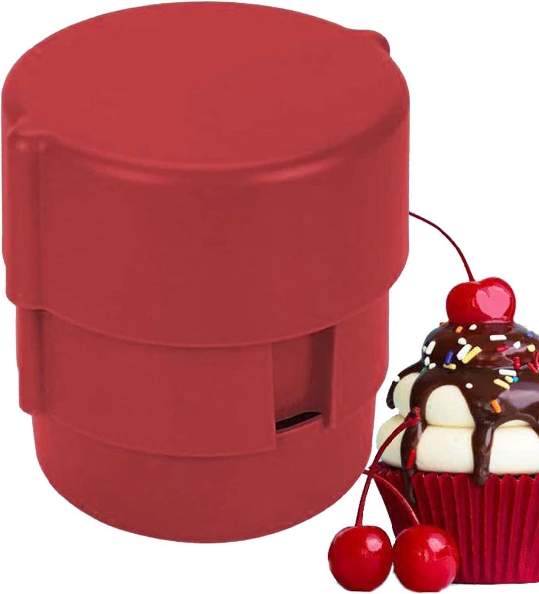 Olijfontpitter - Keukenapparaat - Fruit Voorbereiden - Snel en Efficiënt - 12 x 10.5 cm - Rood