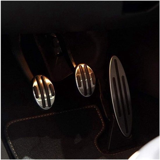 Pedaal Covers Set - Auto Interieur - Verbeter Rijervaring - Antislip Rubber - One Size - Zilver — afbeelding 5