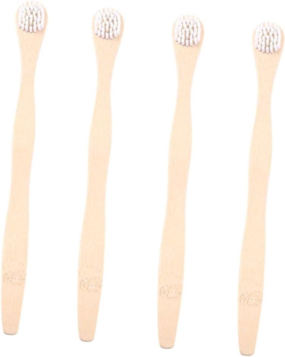 Tongreiniger Set - Tongborstel Mondhygiëne - Frisse Adem - Ergonomisch Ontwerp - 4 Stuks - Wit