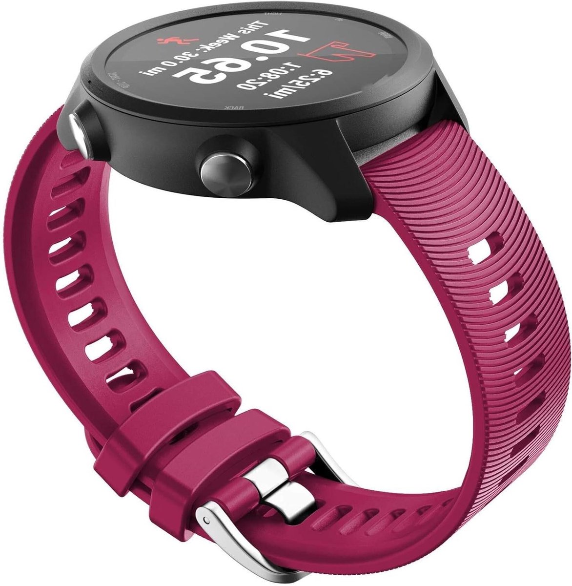 Smartwatch Band - Horlogeband - Dagelijks Gebruik - Veilige Sluiting - 20 mm - Zwart