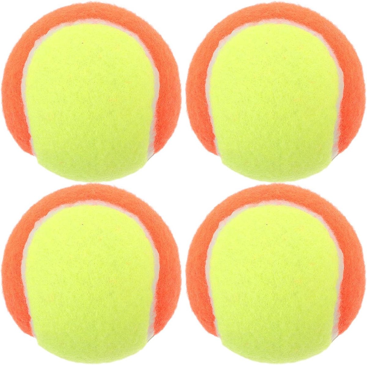 Tennisballen Beginners - Oefenballen Jeugd - Tennis Training - Lichte Terugslag - 4 Stuks - Multi