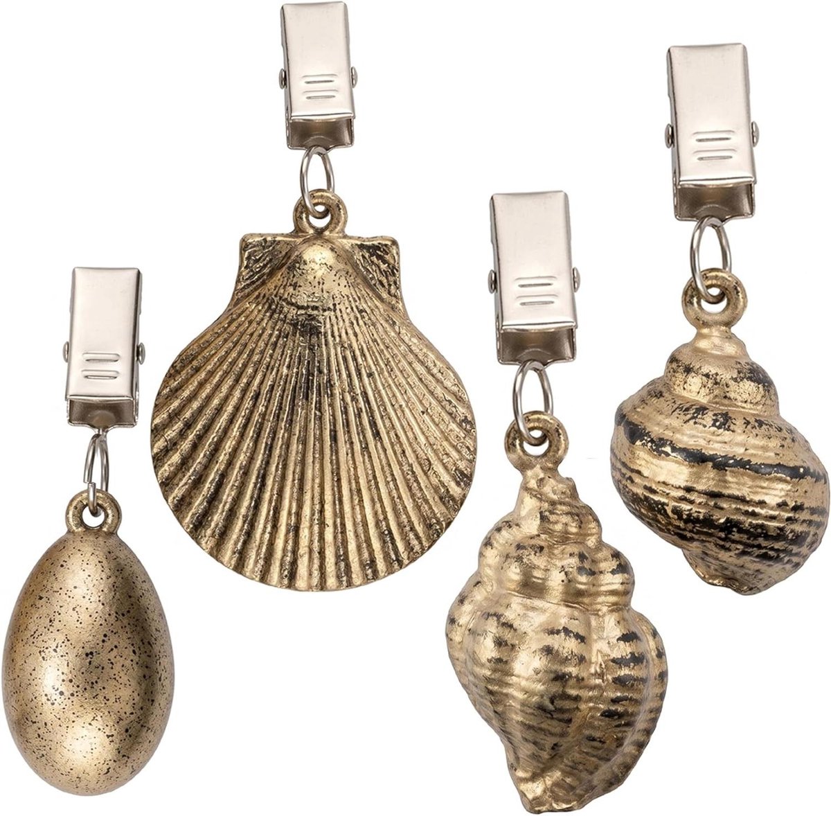 Tafelkleed Gewichten - Decoratieve Clips - Buiten Eten - Schaal Vorm - 4 Stuks - Zeekusten