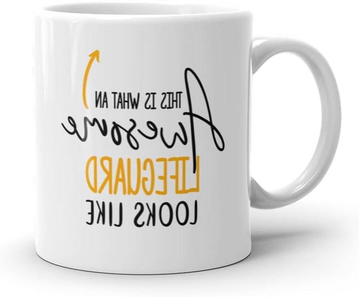 Koffiemok - Thee mok - Dagelijks gebruik - Dubbelzijdig bedrukt - 11 Ounce - Wit