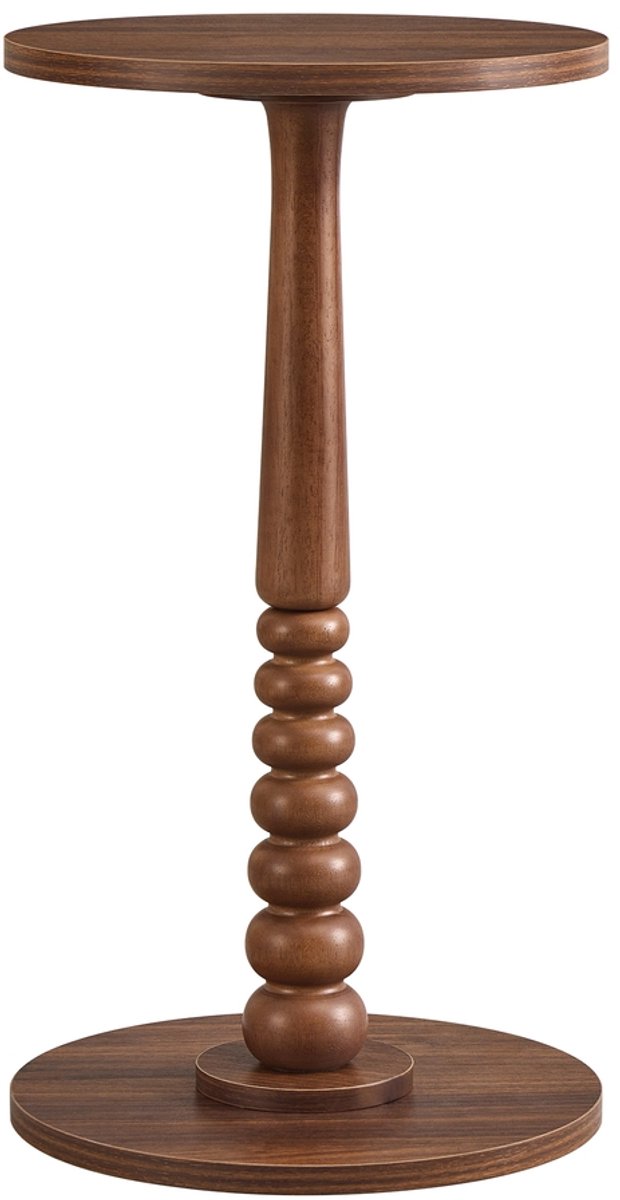Ronde bijzettafel - 30 diameter - Rubberhout - Massief houten poten - Mid-Century Modern stijl