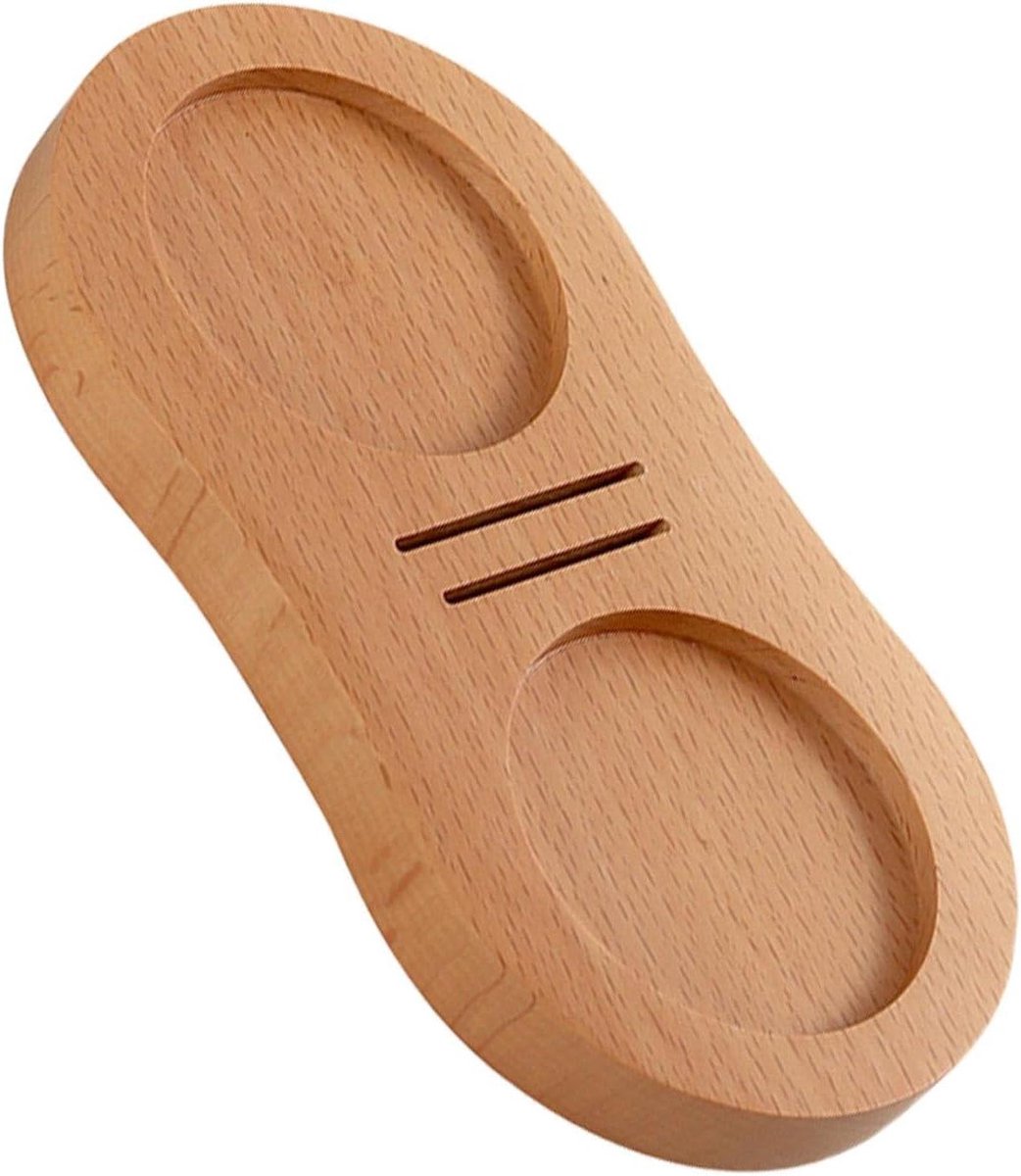 Koffie Opslag Serveerschaal Organizer Espresso Bereiden Houten Werkstation 16.7 x 8.8 cm Kaki