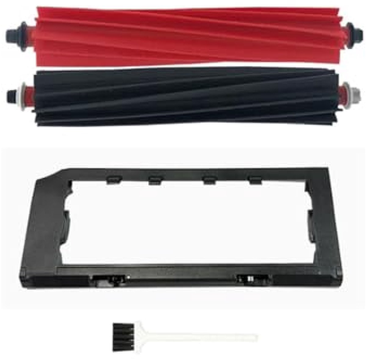 PromoHome 4 stuks borstelaccessoires voor Roborock S8 MaxV Ultra - 2 hoofdborstels, 1 hoofdborstelafdekking, 1 kleine borstel - anti-klit, duurzaam