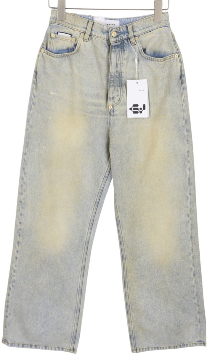 Eytys Echo Bronze Ultra Baggy Dames Jeansblauw Faded Aged Look Rrp370 - 30