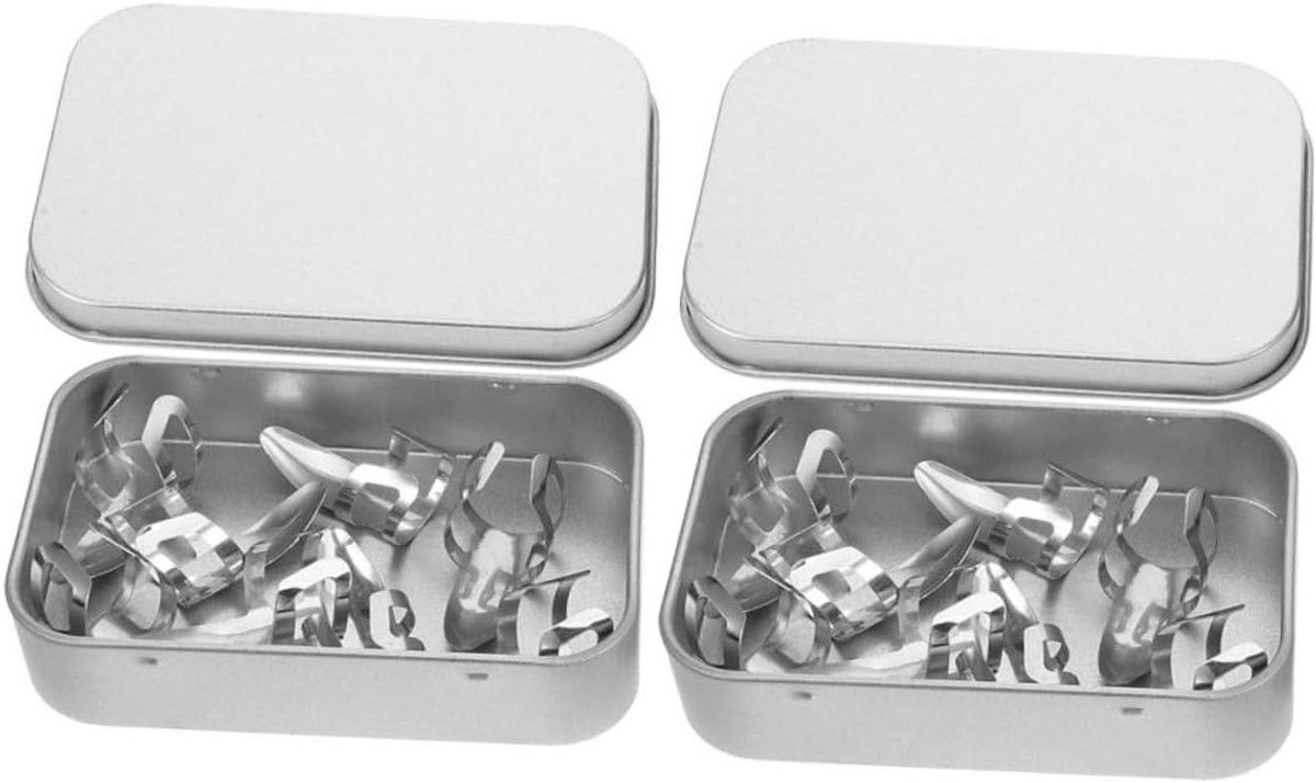 Gitaar Vinger Set - Vingerkappen Plectrums - Muziek Maken - Roestvrij Staal - 16 Stuks - Zilver