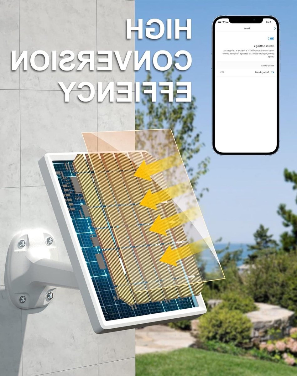 Zonnepaneel Camera - Energie Oplader - Beveiliging Buiten - 360 Graden Montage - 4 Meter Kabel - Zwart