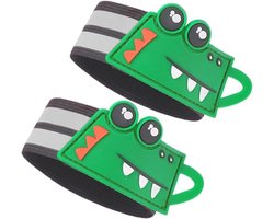 INOOMP Rijden 'S Nachts Reflecterende Tape 1 Paar Goed Zichtbare Loopkleding Reflecterende Polsband Veiligheidsband Fietsarmbanden Gymriemreflector