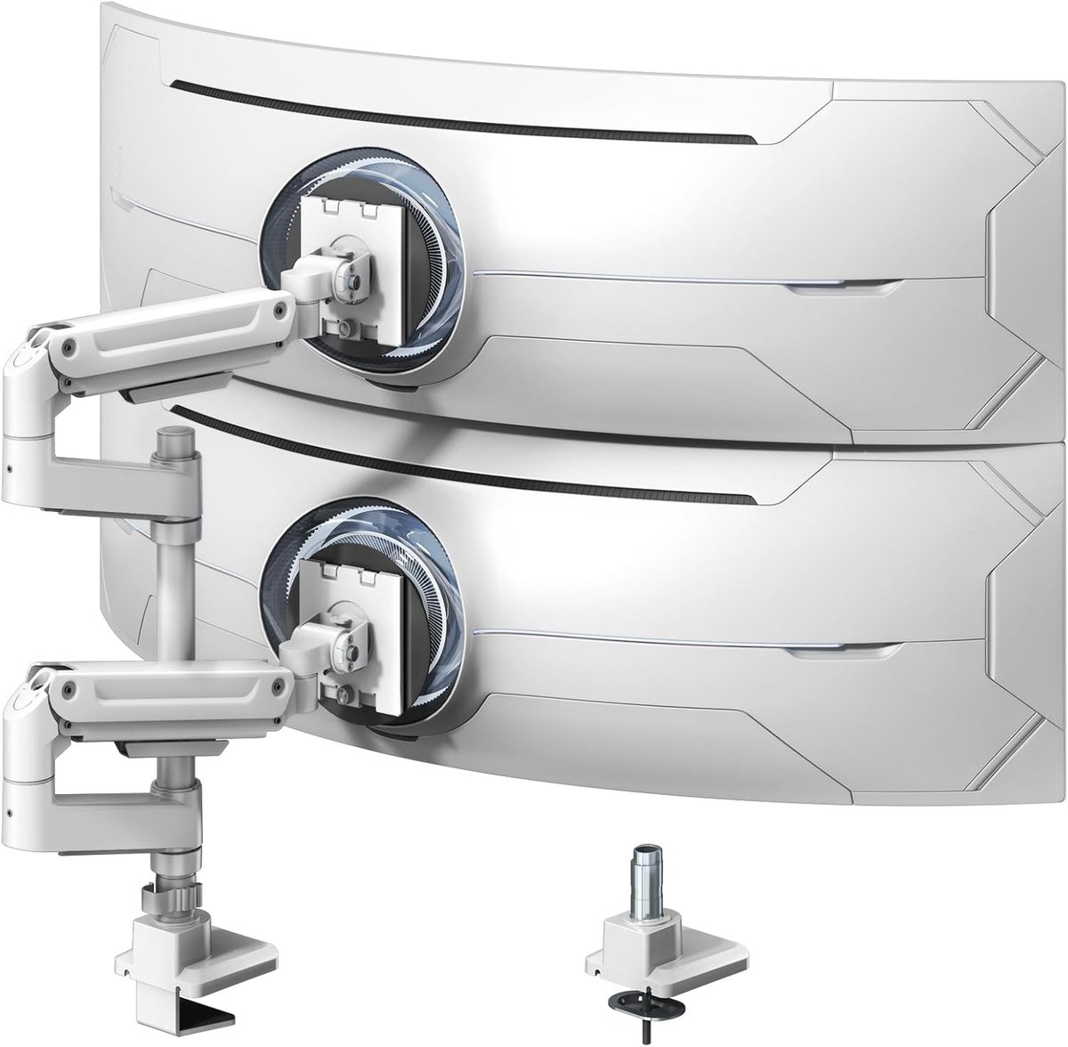 Monitor Arm 2 Schermen - Standaard - Verhoger - ruimtebesparing