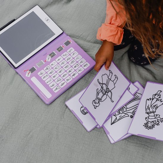 KIDYWOLF KIDYDRAW Mini Tablette à Dessin Pour Enfants - Thème Princesses - Éducatif - Dès 4 ans