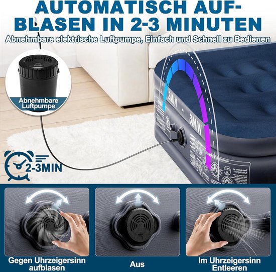 2 Persoons Luchtbed - Luchtmatras - Opblaasbaar Bed - Slaapmat — afbeelding 5