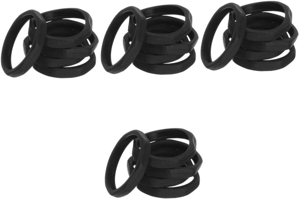 Microfoon Ringen - Beschermringen - Microfoon Beschermen - Anti-Val Ontwerp - 20 Stuks - Zwart