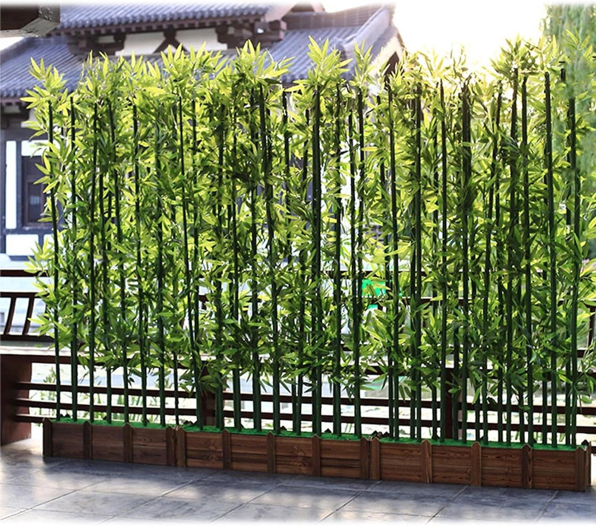 Kunstbamboe privacyplant - Wandverdeler hekwerk - Balkon tuin decoratie - Natuurlijke look