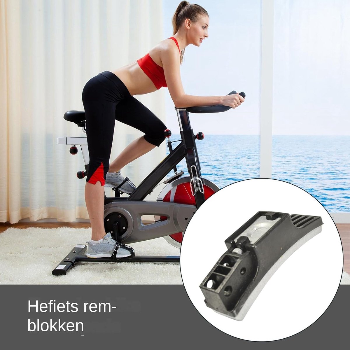 Spin Cycle Remblok - Fiets Wrijvingspad - Thuistraining Verbeteren - Antislip Ontwerp - 10.8 cm - Zwart