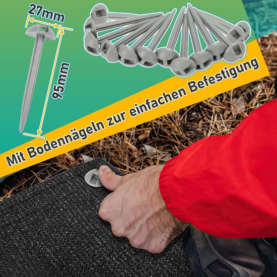 Voortent tapijt campingtapijt Voortenttapijt Zwart Tenttapijt campingdoek Tenttapijt - HDPE Tapijt - 400x600CM van Merkloos — afbeelding 4