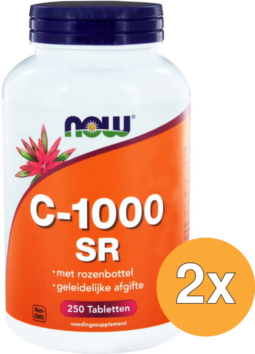 2x Now C-1000 Sustained Release met rozenbottel (250 tabletten)