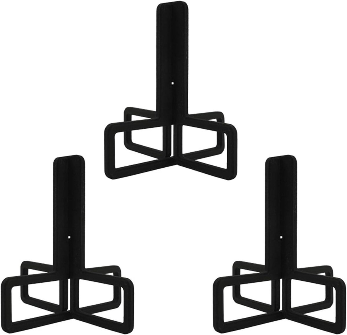 Flessendrogers - Afdruiprek - Flessen Drogen - Efficiënte Afvoer - 3 Stuks - Zwart