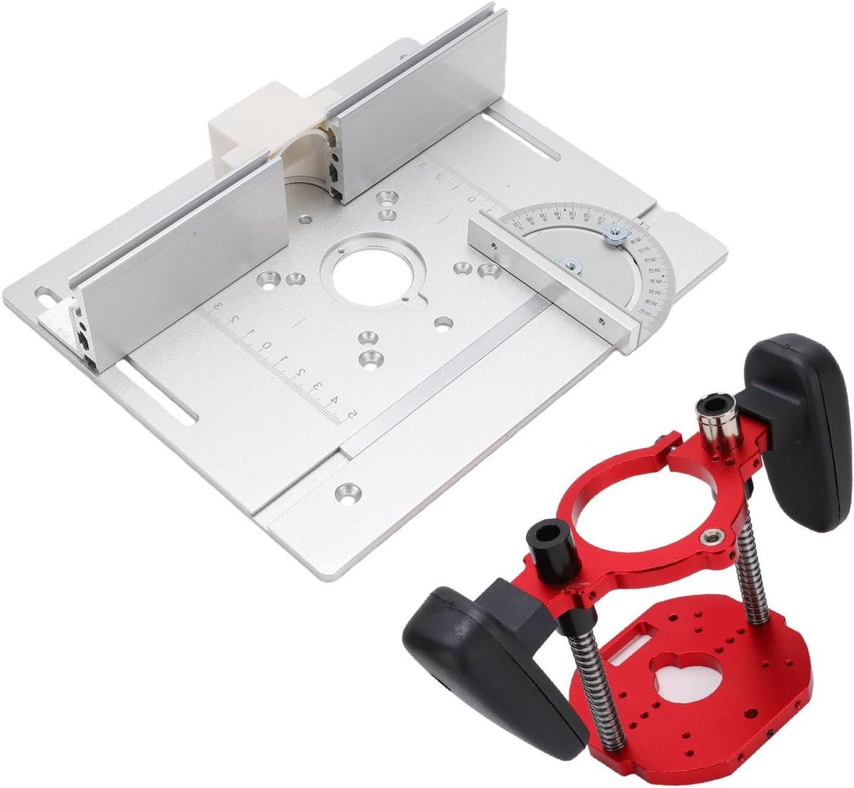 Router Lift Systeem - Houtbewerking Lift - Precisie Frezen - Aluminium Constructie - 635-65 Mm - Zilver