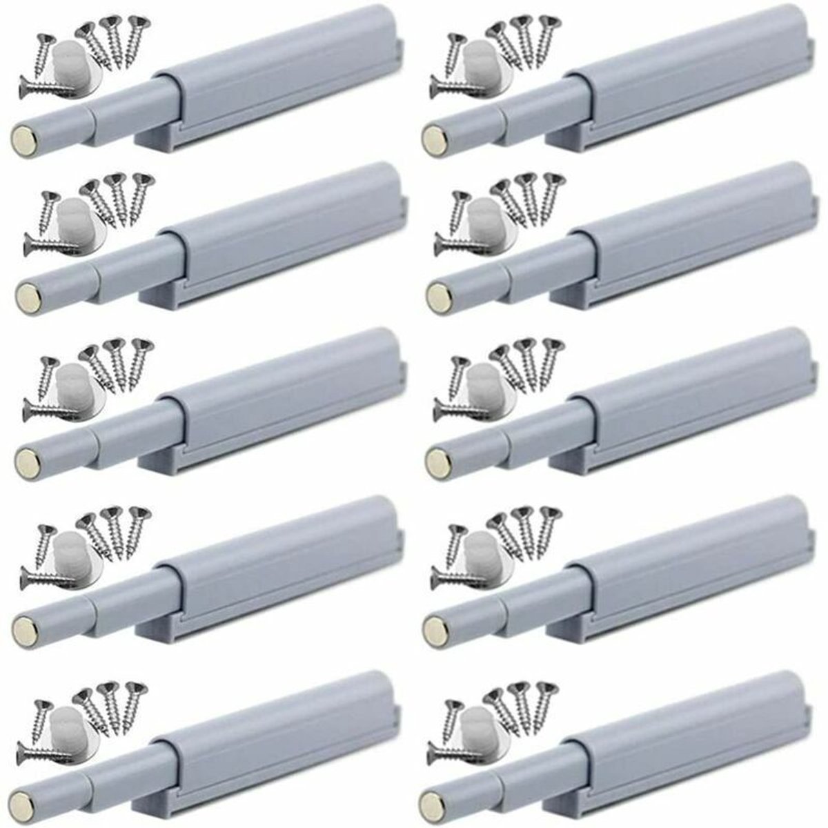 10 magnetische deursloten met drukknop