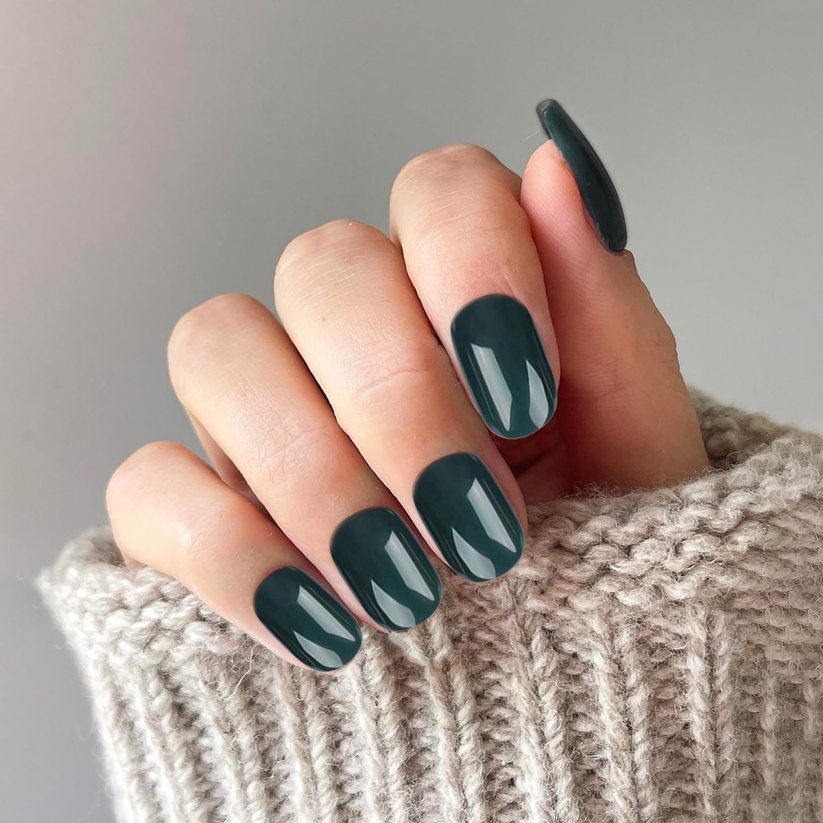 Set van 24 Korte Nepnagels met Verwijderbare Lijm - Perfect voor Kerst en Halloween, Ideaal voor Nagelkunst en Vrouwen