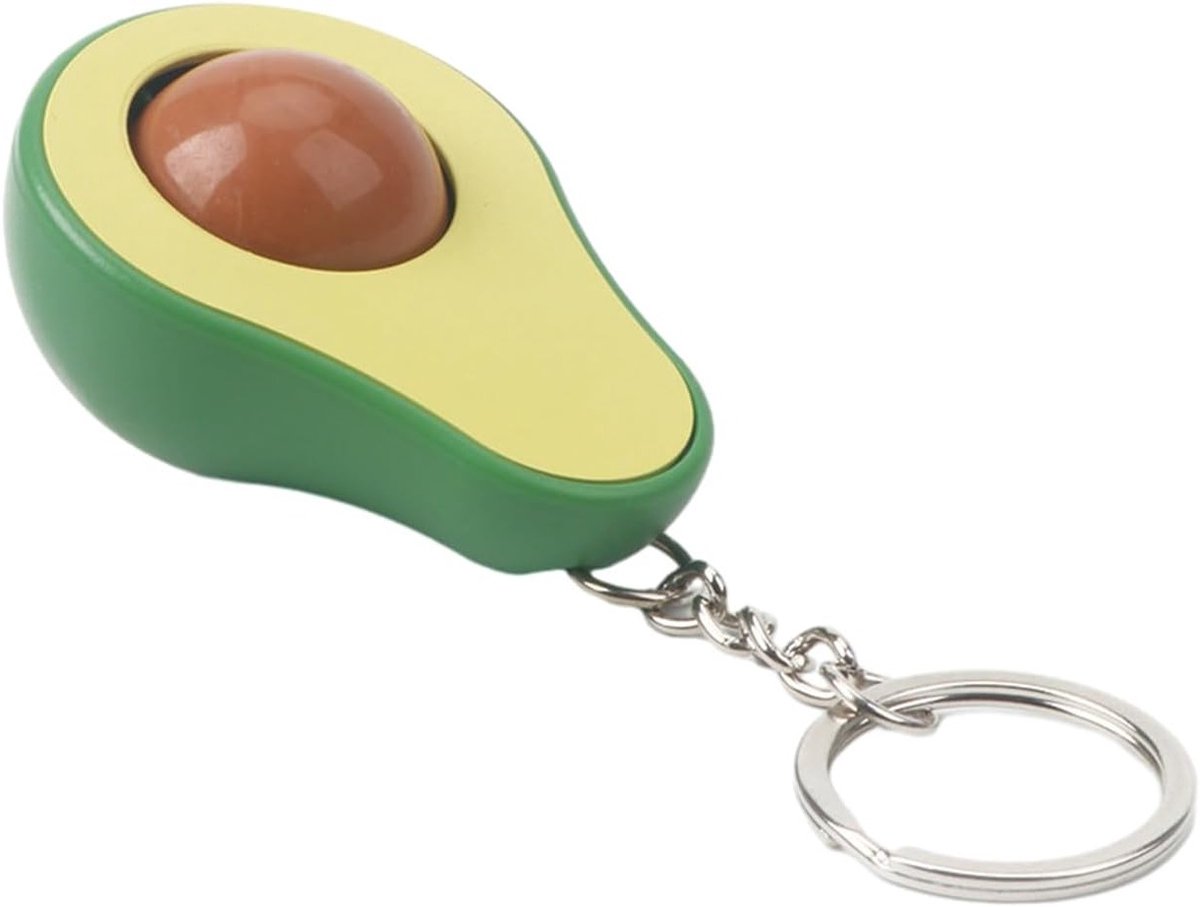 Grappige avocado sleutelhanger voor stressvermindering, massageparels en ontspanning, leuk speelgoed voor alle leeftijden