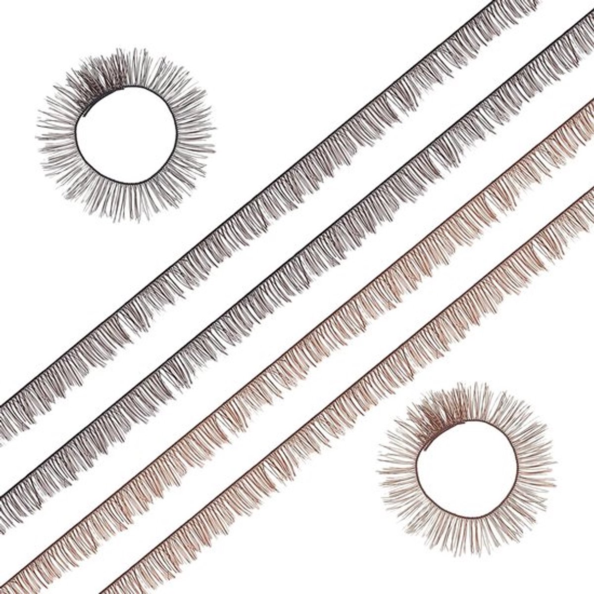 Wimpers voor poppen make-up: 3D valse wimpers, herbruikbaar