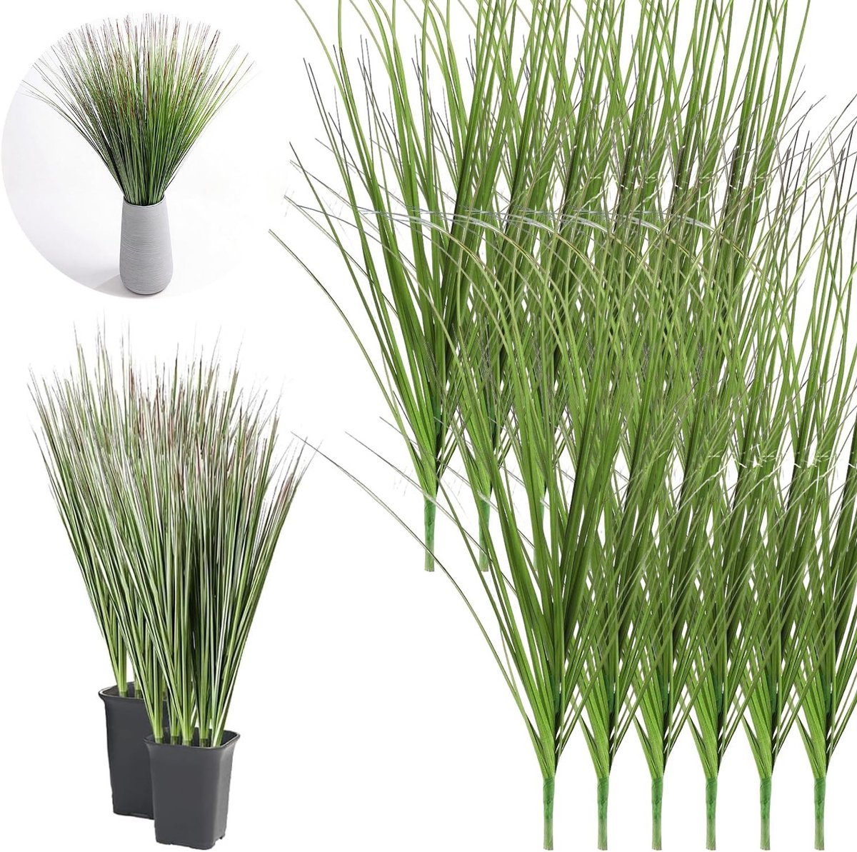 Realistische Kunstplanten Set van 12 Stuks - UV-bestendige Neppflanten voor Balkon, Tuin e