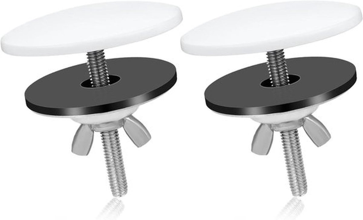 Witte Keuken Gootsteen Plug Afdichting en Afdekking met Zinklegering - 2 Stuks